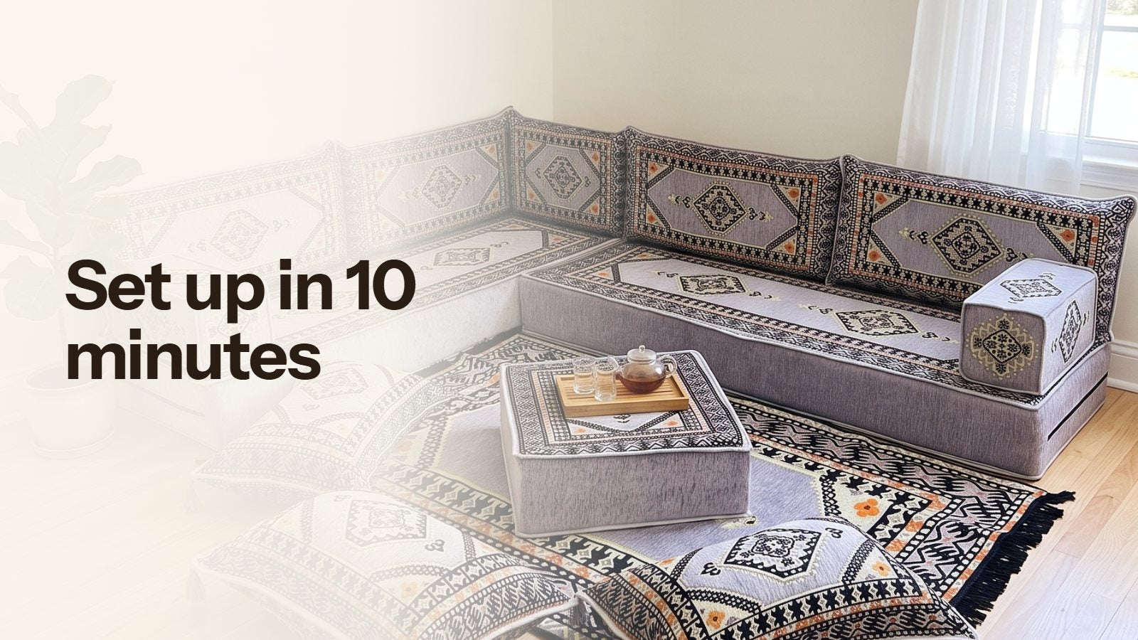 How to Set Up an Arabic Floor Sofa: Unboxing and Layout in 6 Steps