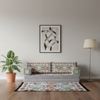 Arabic Loveseat Sofa Set – Gray Loveseat Set with 4 and 8 Inch Cushion Options