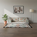 Arabic Loveseat Sofa Set – Gray Loveseat Set with 4 and 8 Inch Cushion Options