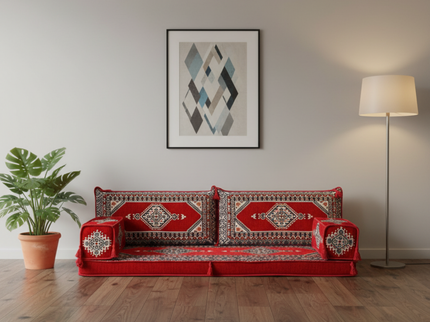 Topkapi Arabic majlis loveseat, Red, photo 2
