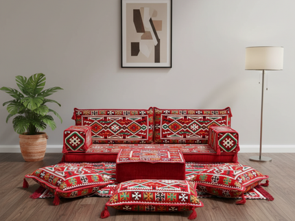 Cappadocia Kilim Arabic majlis loveseat set, Red, photo 3