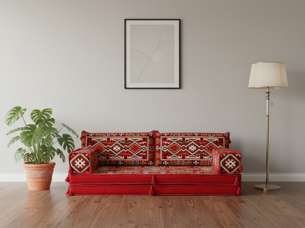 Cappadocia Kilim Arabic majlis loveseat set, Red, photo 8