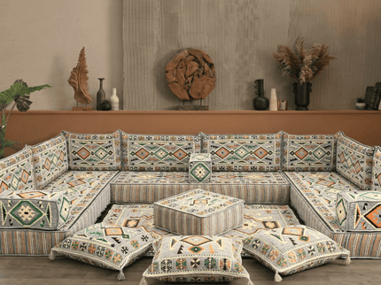 Cappadocia Kilim U-shaped Arabic floor sofa, Gray 8-inch, photo 2