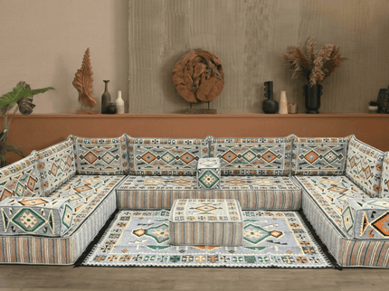Cappadocia Kilim U-shaped Arabic floor sofa, Gray 8-inch, photo 4