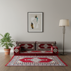 Arabic Loveseat Sofa Set – Maroon Loveseat Set with 4 and 8 Inch Cushion Options