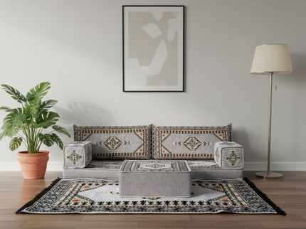 Topkapi Arabic majlis loveseat set, Gray, photo 2