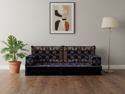 Bukhara Arabic majlis loveseat set, Navy, photo 8