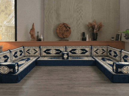 Topkapi U-shaped Arabic floor sofa, Navy 8-inch, photo 6