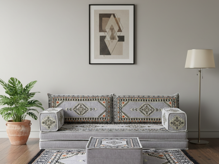 Topkapi Arabic majlis loveseat set, Gray, photo 8