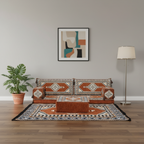 Arabic Loveseat Sofa Set – Brown Loveseat Set with 4 and 8 Inch Cushion Options