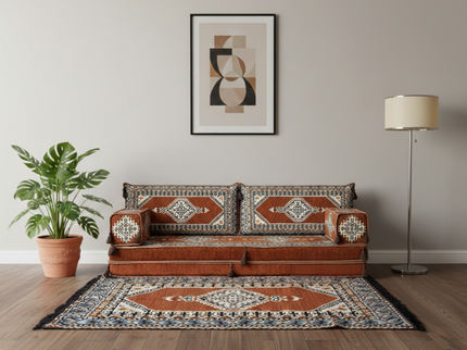 Topkapi Arabic majlis loveseat set, Brown, photo 6
