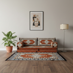 Arabic Loveseat Sofa Set – Brown Loveseat Set with 4 and 8 Inch Cushion Options