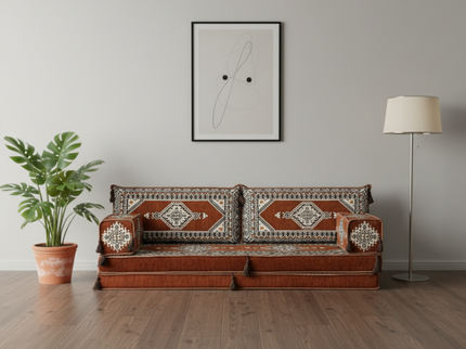 Topkapi Arabic majlis loveseat set, Brown, photo 7