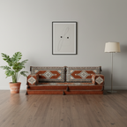 Arabic Loveseat Sofa Set – Brown Loveseat Set with 4 and 8 Inch Cushion Options