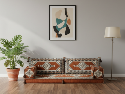 Topkapi Arabic majlis loveseat set, Brown, photo 4
