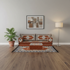 Arabic Loveseat Sofa Set – Brown Loveseat Set with 4 and 8 Inch Cushion Options