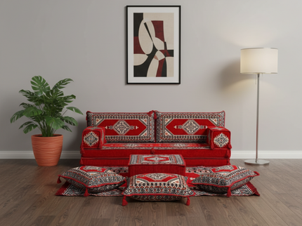 Topkapi Arabic majlis loveseat set, Red, photo 1