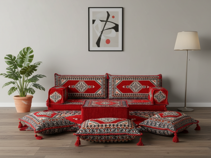 Topkapi Arabic majlis loveseat set, Red, photo 2
