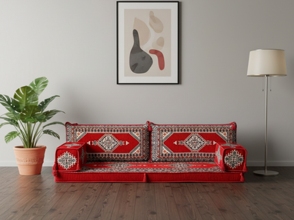 Topkapi Arabic majlis loveseat set, Red, photo 3