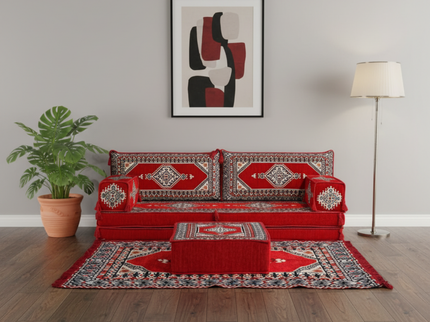 Topkapi Arabic majlis loveseat set, Red, photo 6