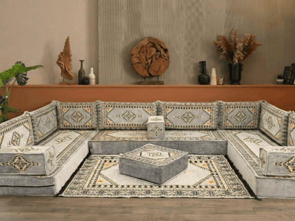 Topkapi U-shaped Arabic floor sofa, Gray 8-inch, photo 4