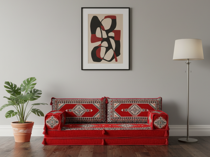 Topkapi Arabic majlis loveseat set, Red, photo 8
