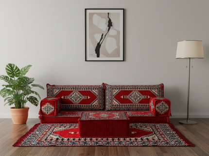 Topkapi Arabic majlis loveseat set, Red, photo 5