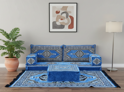 Topkapi Arabic majlis loveseat set, Blue, photo 3
