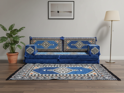 Topkapi Arabic majlis loveseat set, Blue, photo 6