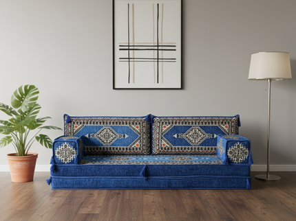Topkapi Arabic majlis loveseat set, Blue, photo 7