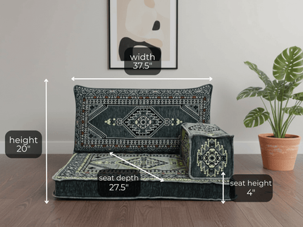 Topkapi Arabic majlis half loveseat, Gray, photo 2