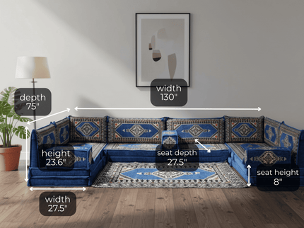 Topkapi U-shaped Arabic floor sofa, 8-inch, photo 3