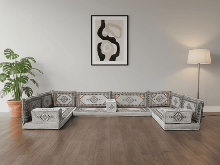 Topkapi U-shaped Arabic floor sofa, Gray 4-inch, photo 5