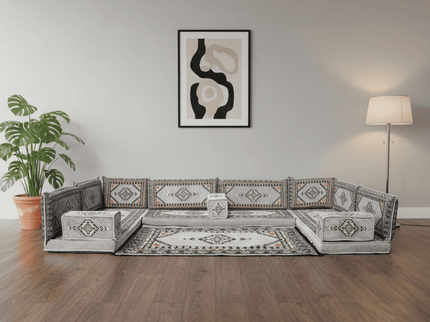 Topkapi U-shaped Arabic floor sofa, Gray 4-inch, photo 4