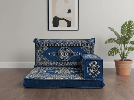 Topkapi Arabic majlis half loveseat, Blue, photo 1