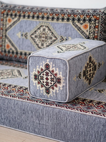 Topkapi L-shaped Arabic floor sofa, Gray 8-inch, photo 6