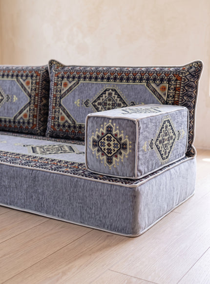 Topkapi L-shaped Arabic floor sofa, Gray 8-inch, photo 7