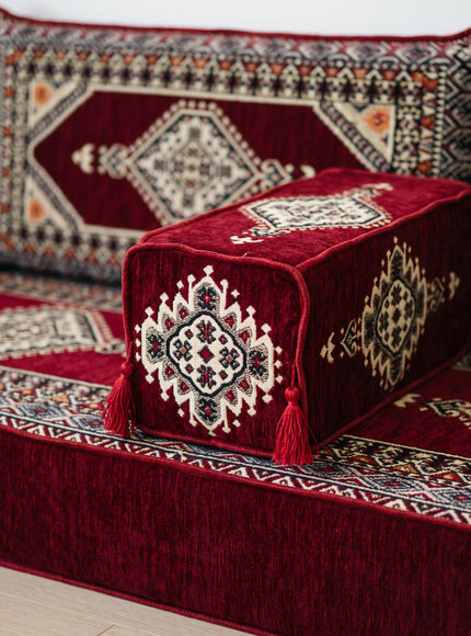 Topkapi L-shaped Arabic floor sofa, Burgundy 8-inch, photo 6