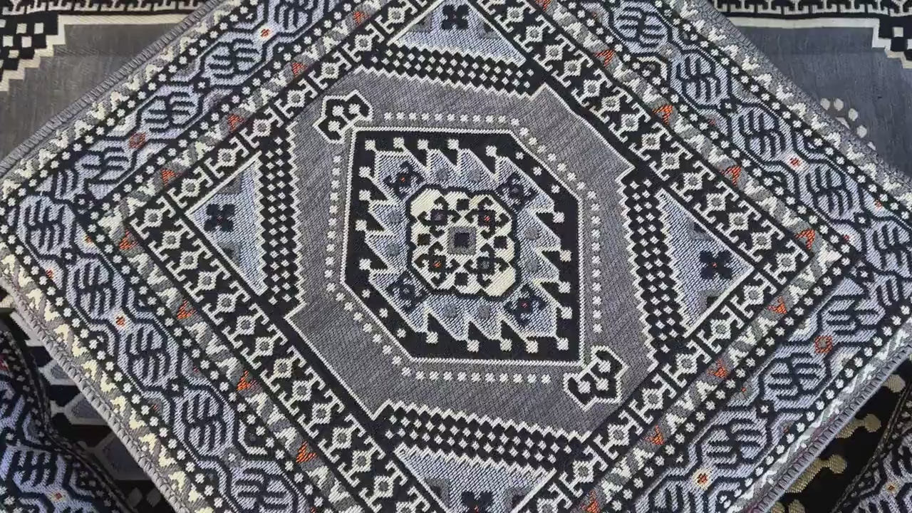 Arabic Half Loveseat Sofa – Gray Half Loveseat with 4 and 8 Inch Cushion Options