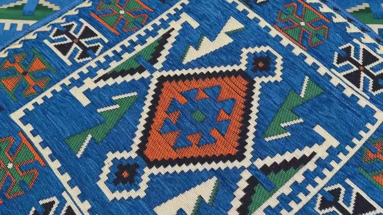 Arabic Half Loveseat Sofa – Navy Blue Half Loveseat with 4 and 8 Inch Cushion Options